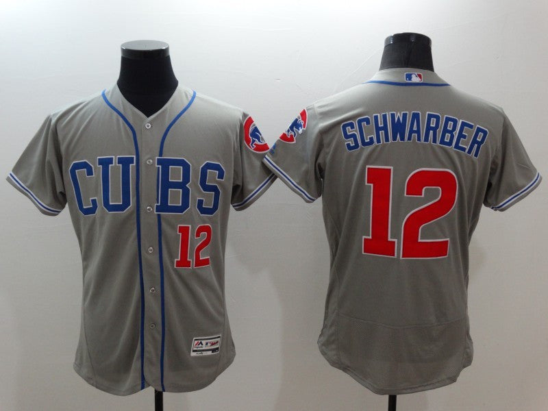 Kyle Schwarber Chicago Cubs grey jersey