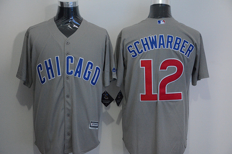 Kyle Schwarber Chicago Cubs grey jersey