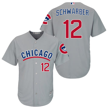 Kyle Schwarber Chicago Cubs grey jersey