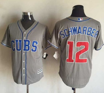 Kyle Schwarber Chicago Cubs grey jersey