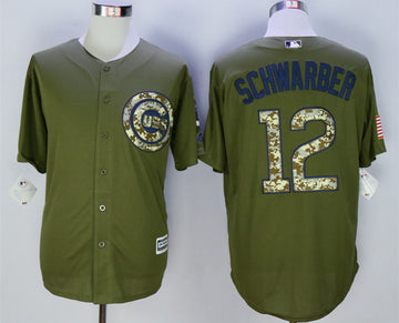 Kyle Schwarber Chicago Cubs olive jersey