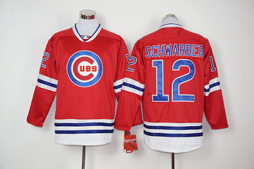 Kyle Schwarber Chicago Cubs red jersey