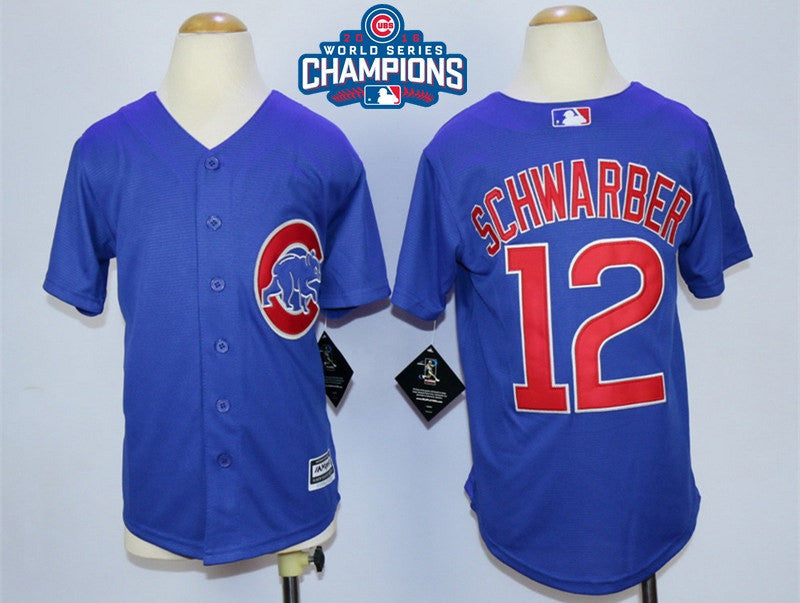 Kyle Schwarber Chicago Cubs royal jersey