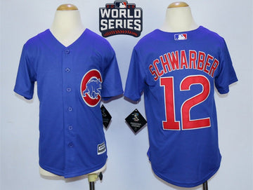 Kyle Schwarber Chicago Cubs royal jersey