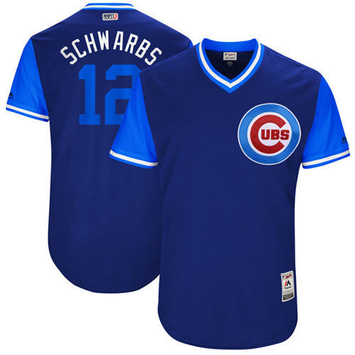 Kyle Schwarber Schwarbs Majestic Chicago Cubs royal jersey