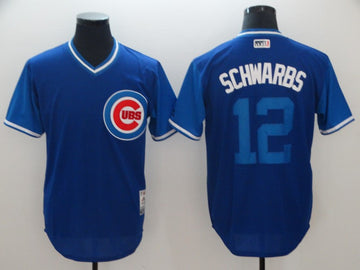 Kyle Schwarber Schwarbs Majestic Chicago Cubs royal jersey