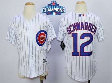 Kyle Schwarber Chicago Cubs white jersey