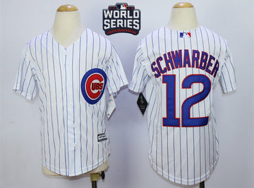 Kyle Schwarber Chicago Cubs white jersey