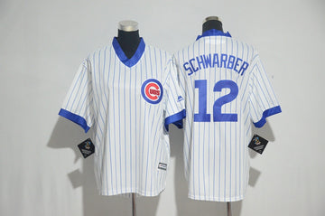 Kyle Schwarber Chicago Cubs white Cooperstown jersey