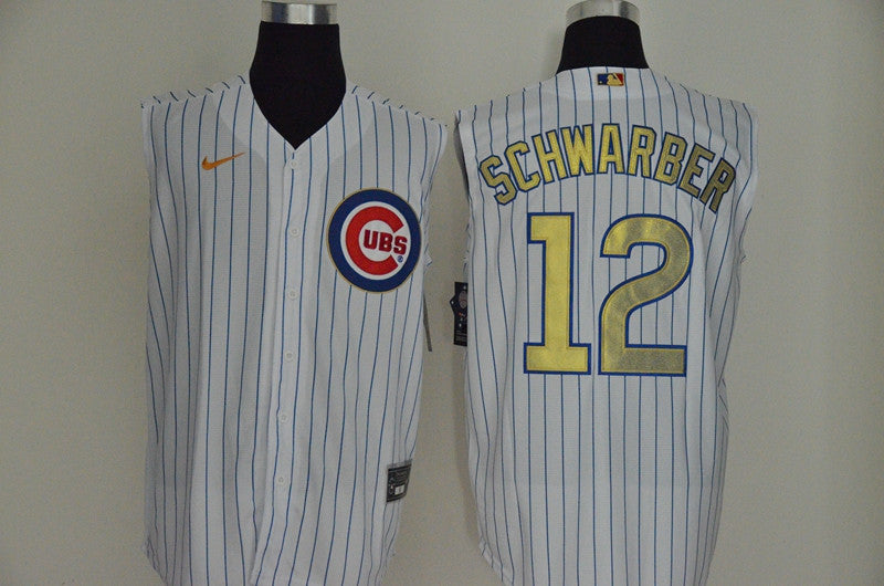 Kyle Schwarber Chicago Cubs white jersey