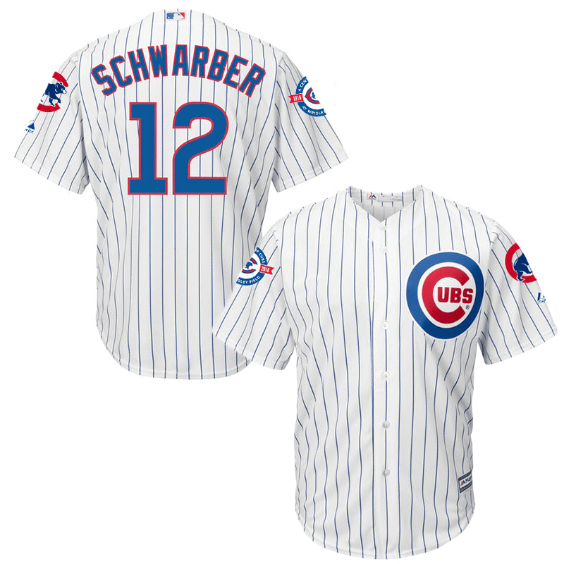 Kyle Schwarber Chicago Cubs white jersey