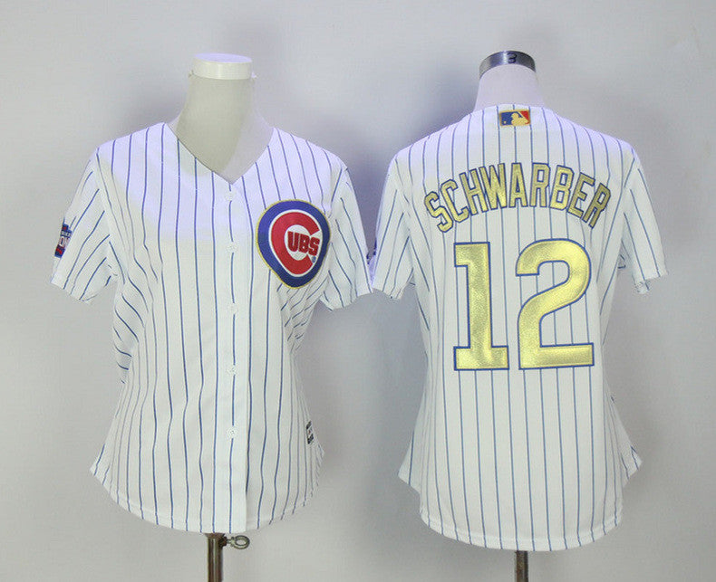 Kyle Schwarber Chicago Cubs white jersey