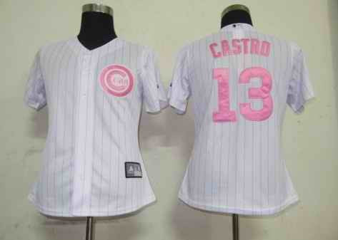 Castro White Chicago Cubs pink jersey