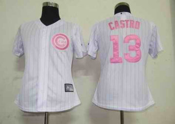 Castro White Chicago Cubs pink jersey