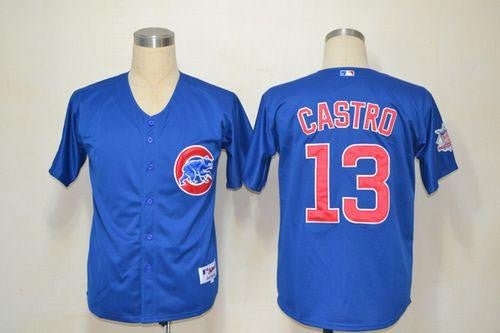 Starlin Castro Chicago Cubs blue jersey