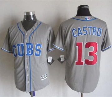Starlin Castro Chicago Cubs grey Alternate jersey