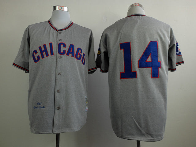 Banks Chicago Cubs grey Throwback jersey