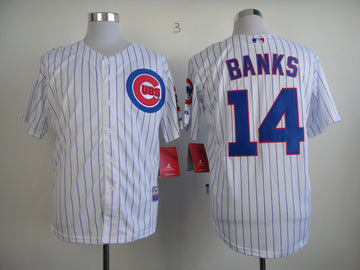 Banks Chicago Cubs white jersey