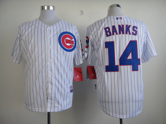 Banks Chicago Cubs white jersey