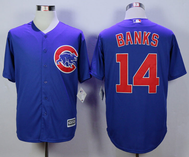 Ernie Banks Chicago Cubs blue jersey