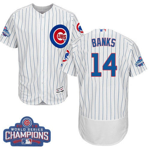 Ernie Banks Chicago Cubs white jersey