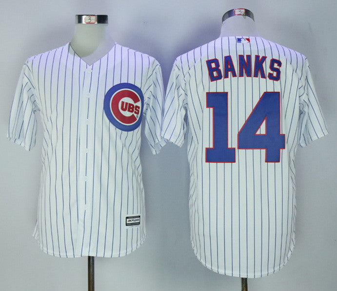 Ernie Banks Chicago Cubs white jersey