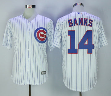 Ernie Banks Chicago Cubs white jersey