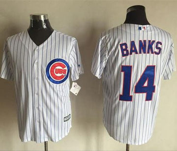 Ernie Banks Chicago Cubs white jersey