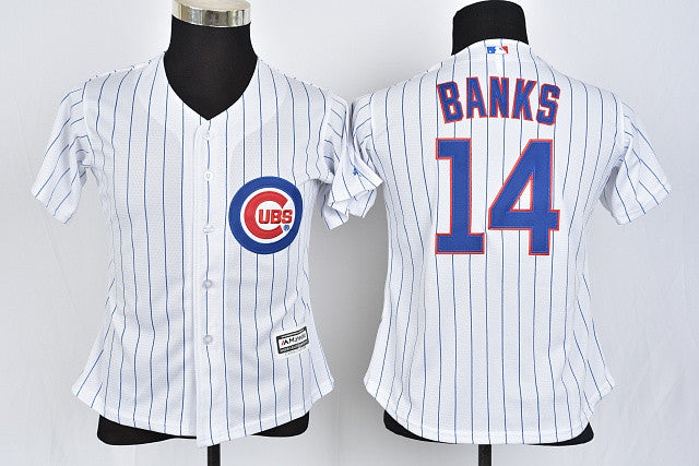 Ernie Banks Chicago Cubs white jersey