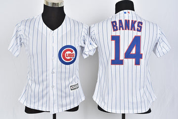Ernie Banks Chicago Cubs white jersey