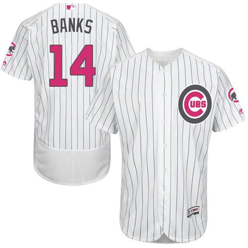 Ernie Banks Chicago Cubs white Authentic jersey