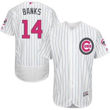 Ernie Banks Chicago Cubs white Authentic jersey