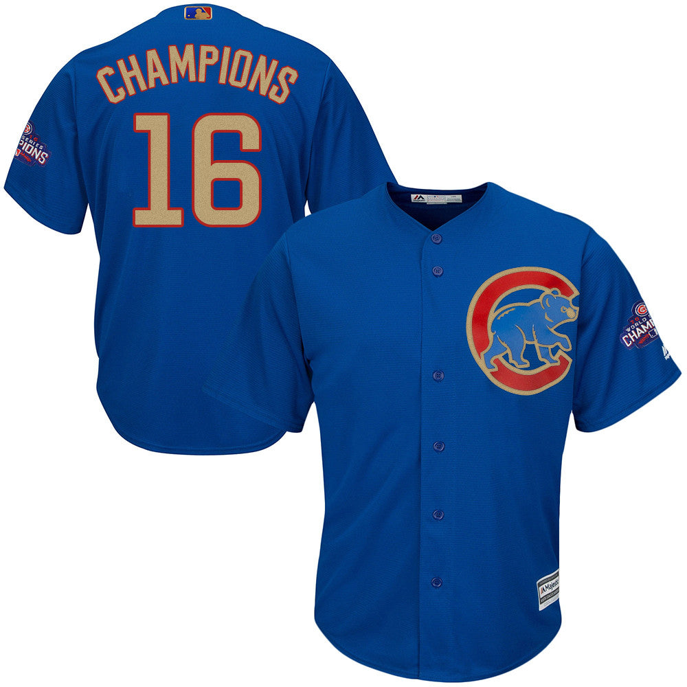 Champions Chicago Cubs blue jersey