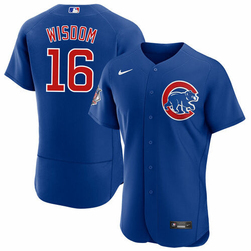 Patrick Wisdom Chicago Cubs royal jersey