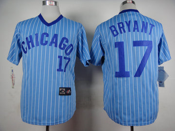Kris Bryant Chicago Cubs blue Throwback jersey