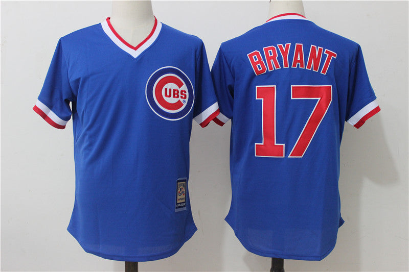 Kris Bryant Chicago Cubs blue Cooperstown jersey