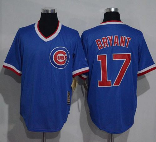 Kris Bryant Chicago Cubs blue Cooperstown jersey
