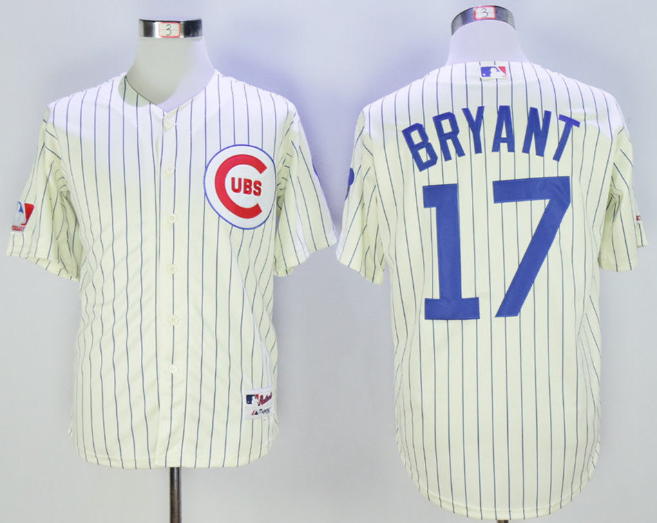Kris Bryant Chicago Cubs cream Throwback jersey