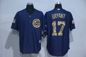 Kris Bryant Chicago Cubs navy Salute To Service jersey