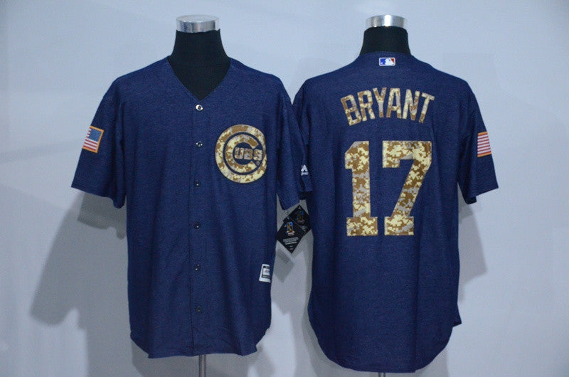 Kris Bryant Chicago Cubs navy Salute To Service jersey