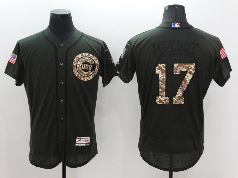 Kris Bryant Chicago Cubs olive jersey