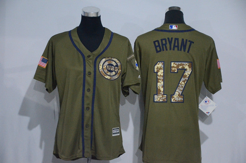 Kris Bryant Chicago Cubs olive jersey