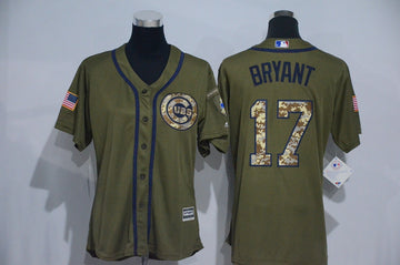 Kris Bryant Chicago Cubs olive jersey