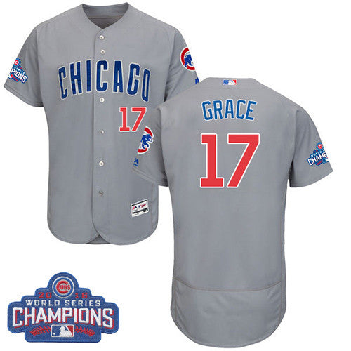 Mark Grace Chicago Cubs gray jersey