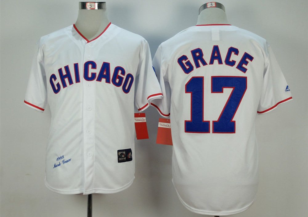 Mark Grace Chicago Cubs white jersey