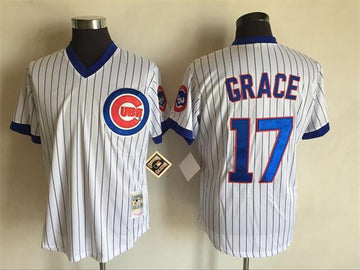 Mark Grace Chicago Cubs white Throwback jersey