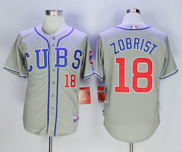 Ben Zobrist Chicago Cubs gray jersey