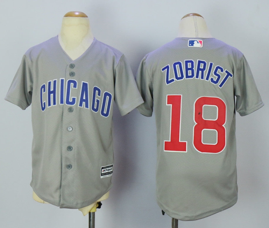 Ben Zobrist Chicago Cubs grey jersey