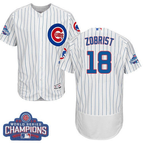 Ben Zobrist Chicago Cubs white jersey