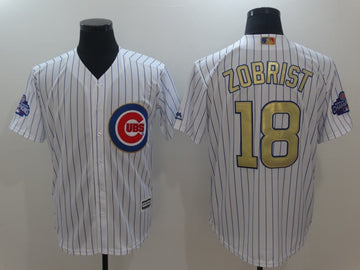 Ben Zobrist Chicago Cubs white jersey